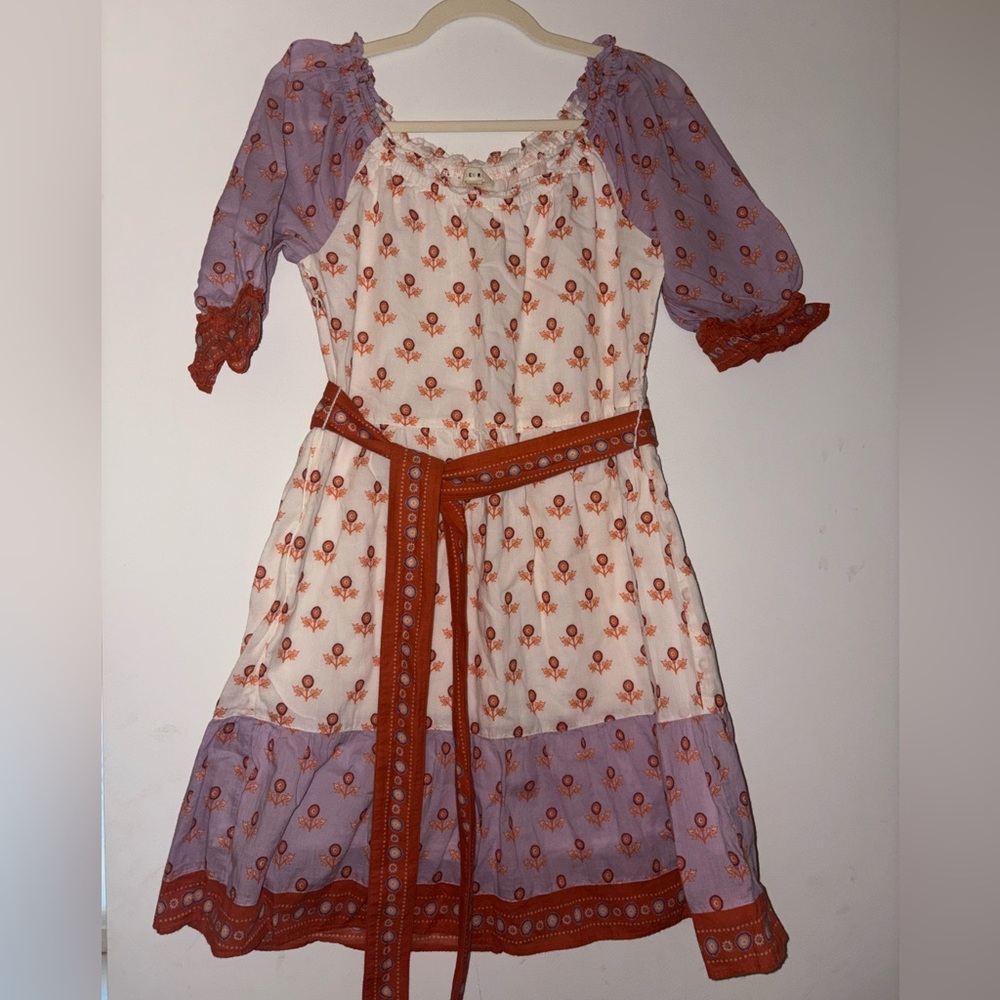 Roller Rabbit Purple and Red Midi Dress